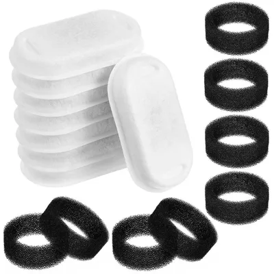 Productafbeelding van Vervangingsfilters voor huisdierenfonteintjes, met actieve kool en schuim, 1 set, 7,8 x 4,5 x 1 cm