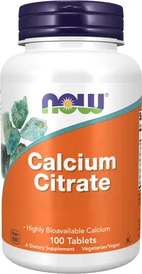 Produktbild von Calciumcitrat Calciumcitrat 100 Tabletten NOW FOODS