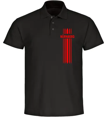 Produktbild von multifanshop Poloshirt - Nürnberg - Streifen, schwarz, Größe XL