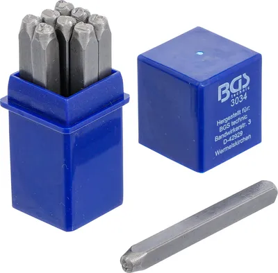 Zdjęcie produktu dla BGS 3034 | Numery udarowe | 4 mm | DIN 1451 | Numery udarowe / Stemple udarowe