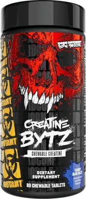 Produktbild von Mutant Mutant Bytz Creatine Chewable Tablets (80) Tangy Blue Razz - Kreatin - Kreatin-Monohydrat