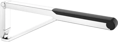 Produktbild von Keuco WC-Stützklappgriff AXESS verchromt/schwarz, 700mm