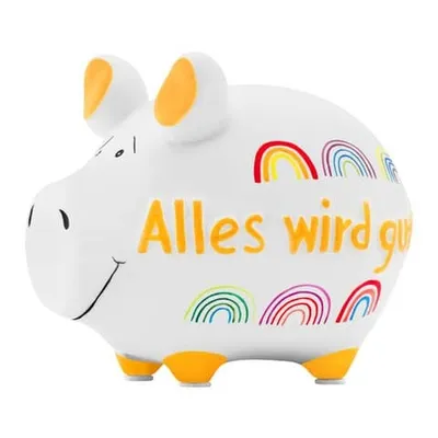 Produktbild von Sparschwein „Alles wird gut“, Keramik, 12,5 × 9 × 9 cm