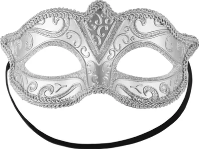 Produktbild von Venezianische Maske mit Muster - silber