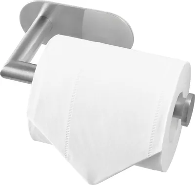 Obrázok produktu pre Držiak na toaletný papier bez vŕtania, držiak na toaletný papier z nehrdzavejúcej ocele SUS304 do kuchyne a kúpeľne, strieborný