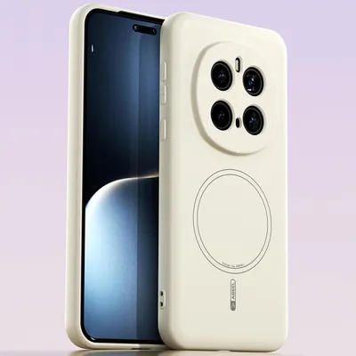 Obrázek produktu pro Magnetické pouzdro pro Honor Magic7, kompatibilní s MagSafe, tekutý silikon, nárazuvzdorné a odolné proti poškrábání Béžová