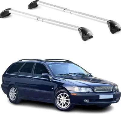 Produktbild von Dachträger Grundtäger für Volvo V40 1995-2004 5 tür 100kg Alu Silber 2 tlg ABE