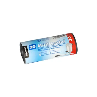 Produktbild von Papstar 12065, 30 l, Grau, Lineares Polyethylen mit niedriger Dichte (LLDPE), 600 mm, 500 mm, 20 Stück(e)