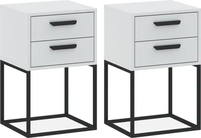 Produktbild von Nachttisch RECTUS 2-er Set, Nachtschrank, Modern, 39x40cm