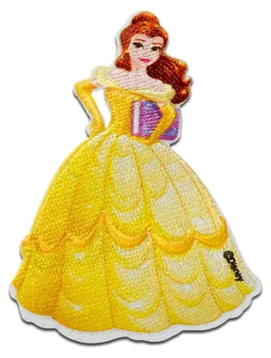 Produktbild von Disney © Die Schöne Und Das Biest Belle Prinzessin - Aufnäher, Bügelbild, Aufbügler, Applikationen, Patches, Flicken, Größe: 7,5 x 5,7 cm
