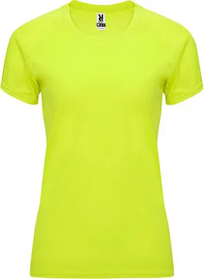 Immagine prodotto di Roly Sport CA0408 | Bahrain Maglietta da donna con maniche raglan - Colore: Fluor Yellow 221 - Taglia: L