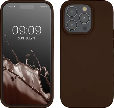 Zdjęcie produktu dla etui na telefon komórkowy kwmobile do iPhone 14 Pro Case, do iPhone 14 Pro Case - Silikonowe etui - Bezprzewodowe ładowanie - Czekolada