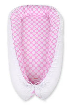 Image de Bobono Cocoon pour Bébé Premium Rose/Blanc 95x55 cm avec certificat Okotex