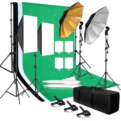 Immagine prodotto di Kit di supporto per sfondi fotografici, diffusori softbox, treppiedi, kit da studio fotografico 54