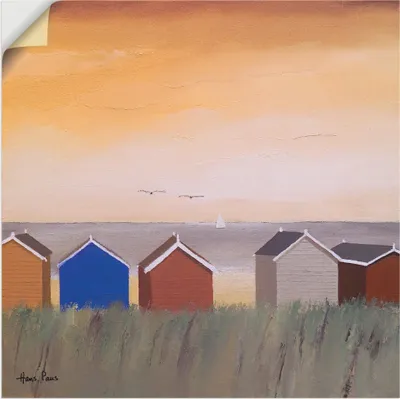 Produktbild von ARTland Wandbild, selbstklebend Strandhäuser II Größe: 100x100 cm