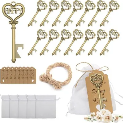 Produktbild von Antike Vintage-Schlüssel-Set 48-teilig Metall