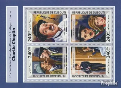 Produktbild von Briefmarken Dschibuti 2017 Mi 1906-1909 Kleinbogen (kompl. Ausg.) postfrisch Charlie Chaplin