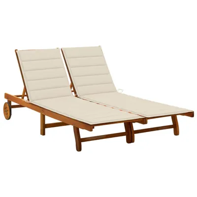 Produktbild von Maison Exclusive - 2-Personen-Sonnenliege mit Auflagen Akazie Massivholz