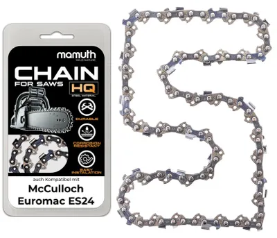 Image de Chaîne de scie 30 cm, 1,3 mm, pas 3/8", 45 dents, pour McCulloch Euromac ES24