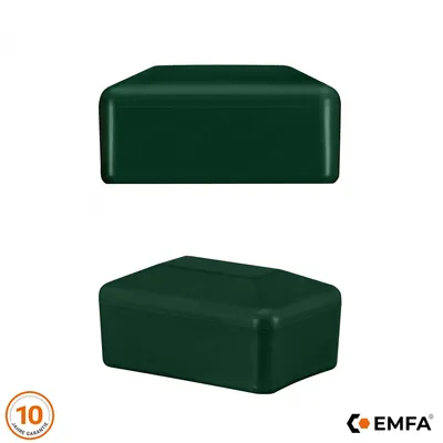 Produktbild von Pfostenkappe 30x18 mm Grün 10 Stück rechteckig Zaunpfahlkappe Kunststoff Zaunpfoste