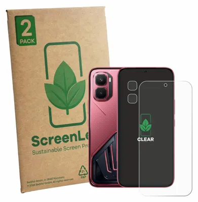 Produktbild von 2x ScreenLeaf Schutzfolie für Infinix GT 50 Pro (Display+Kamera) nachhaltiger Displayschutz Display Schutz Folie Klar Transparent