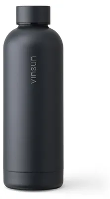 Trinkflasche Edelstahl 500ml Thermoflasche Sport Isolierflasche anthrazit Vinsun
