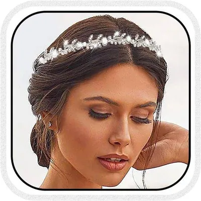 Produktbild von Famanu Strass-Haarband mit silberfarbenen Kristallen - für Damen und Mädchen