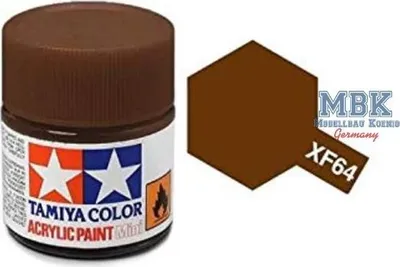 Imagen del producto de XF-64 Marrón rojizo mate - 23 ml. Pintura acrílica soluble en agua, Tamiya, número de artículo 300081364