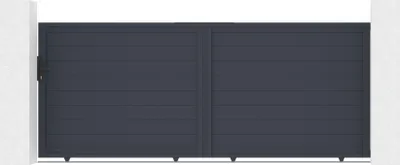 Produktbild von Schiebetor aus aluminium 3,5m EIGER H.140cm grau