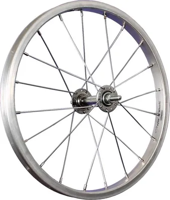 Produktbild von Laufrad 16 Zoll Vorderrad Aluminium Kastenfelge Vollachse Kinderrad Roller silber