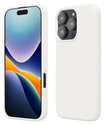 Produktbild von kwmobile Handyhülle für iPhone 16 Pro Max Hülle, für iPhone 16 Pro Max Case - Hülle Silikon - kabelloses Laden - Weiß
