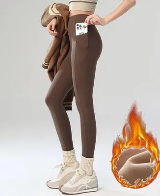 Produktbild von Famanu Fleece Leggings für Damen - Hohe Taille, Warm und Bequem, Größe M