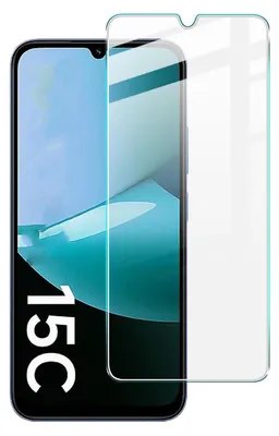 A transparent screen protector is shown next to a smartphone.