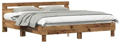 Produktbild von vidaXL Bettrahmen Altholz 203 x 185 x 70 cm Holzwerkstoff