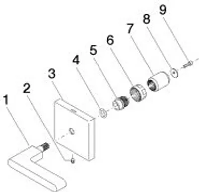 Produktbild von Dornbracht 90207005704-00 Griff für Unterputz Wand Ersatzteile