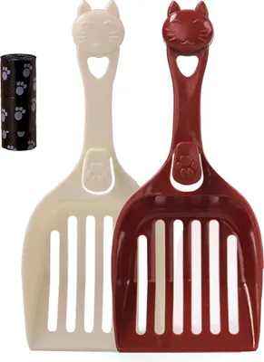 Produktbild von 2 Stück Katzenstreu Schaufel, Große Streuschaufel Haltbare Plastiksieb Schaufel für Kitty Katzen Haustiere Cat Litter Scoop Streuschaufel Katzentoilette Schaufel