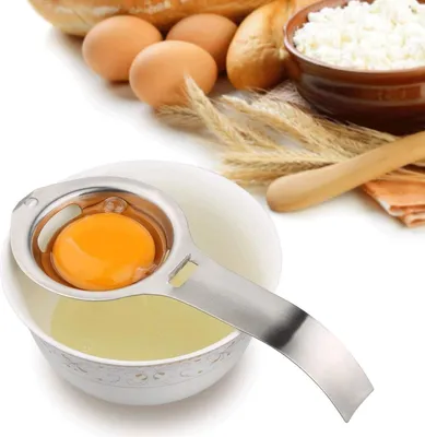 Produktbild von Eiertrenner, Eidotter-Trenner, Eidottertrenner, Hergestellt aus Lebensmittelqualität 304 Edelstahl, Spülmaschinenfreundlich