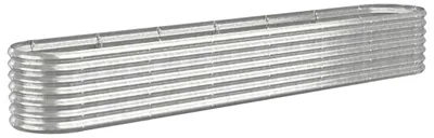 Productafbeelding van vidaXL Verhoogde plantenbak, verzinkt staal, 260x40x36 cm, zilverkleurig