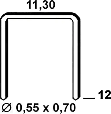 Produktbild von Alsafix Tackerklammern Type 53 12mm - Rückenbreite 11,3mm, Stahldraht verzinkt - 3000 Stück