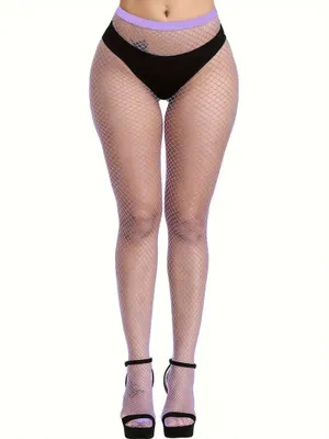 Produktbild von Boolavard Netzstrümpfe, Strumpfhosen mit hoher Taille für Damen, Netzstrumpfhose