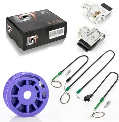 Produktbild von Fensterheber Reparatursatz Metall Gleitstücke Vorne Links Für Vw Golf 3 Iii