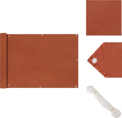 Produktbild von vidaXL Balkonsichtschutz Oxfordgewebe 75x400 cm Terracotta -  Sonnenschirme & Sonnenschutze