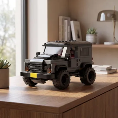 Produktbild von BlockBuddie™ Defender Geländefahrzeug Klemmbaustein Modell 335 Teile MOC Bausatz Kinder Spielzeug Geschenk
