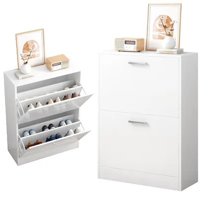 Produktbild von Szafka Na Buty Biała Garderoba Regał Na Obuwie Komoda Loft Nowoczesna 60 Cm