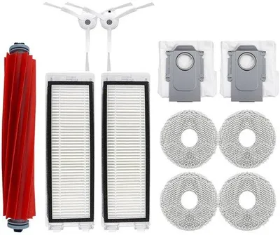Productafbeelding van Hoofdborstel, filterrand, borstel, stofzak, microvezeldoek, 11 stuks, geschikt voor robotstofzuigers