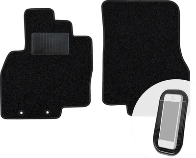 Produktbild von moto-MOLTICO Vorne Fußmatten Auto Velours Autoteppiche Schwarz Automatten Set 2-teilig passend für Mitsubishi Grandis 2003-2011