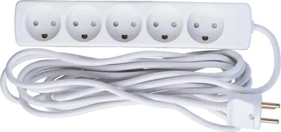 Produktbild von Microconnect GRU0055WDK Verlängerungskabel 5 m 5 AC-Ausgänge Indoor Weiß (GRU0055WDK)