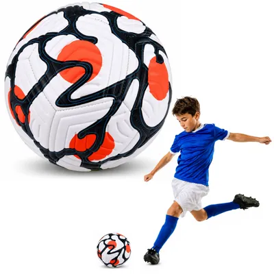 Immagine prodotto di Pallone Da Allenamento Per Campo In Erba Bianco E Arancione 22 Cm Taglia 5