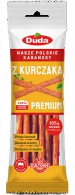 Zdjęcie produktu dla Kabanosy z kurczaka premium 95 g Duda