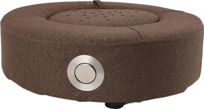 Imagen del producto de Cojín para moxibustión con control de temperatura giratorio, soporte cilíndrico para conos de moxa, silla para moxibustión para cuidado de la salud, meditación y relajación, color marrón